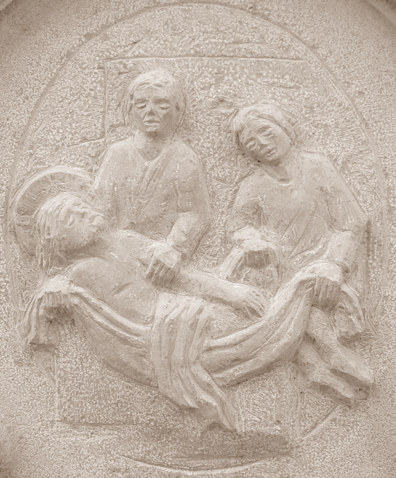 Jesus wird ins Grab gelegt