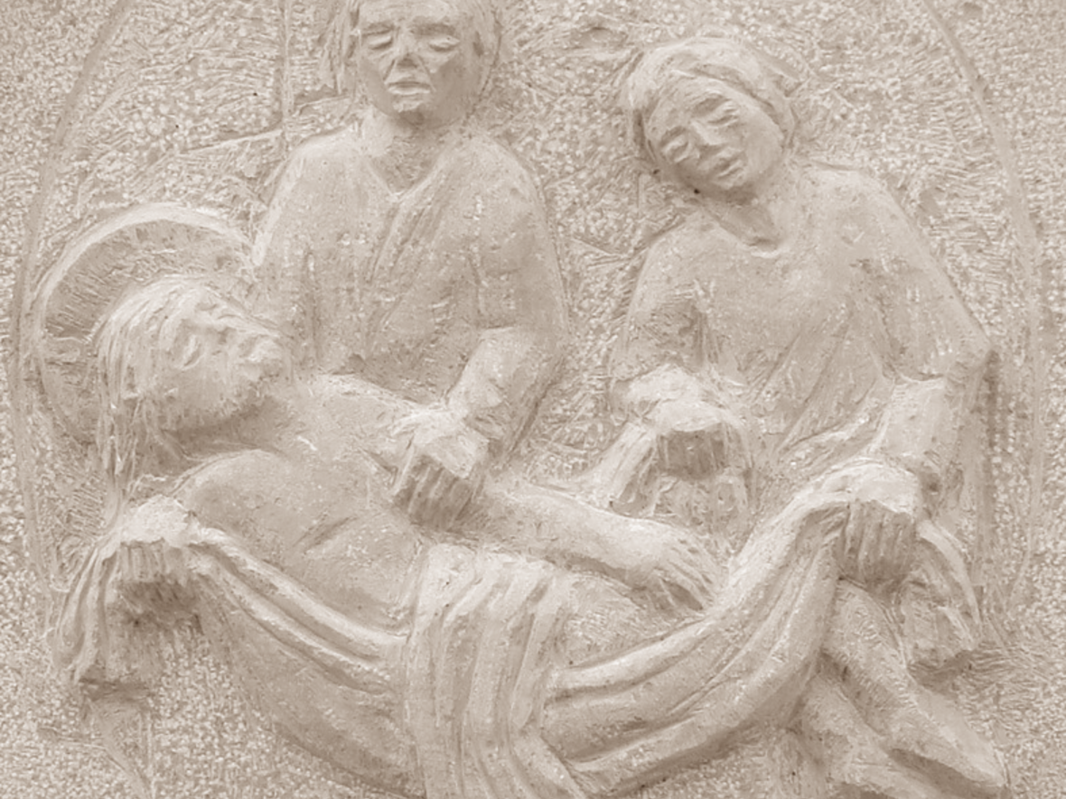 Jesus wird ins Grab gelegt