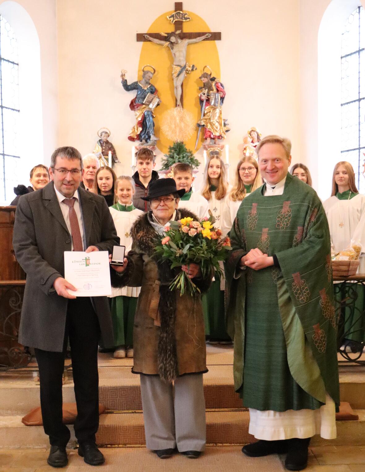 Mesnerjubiläum Frau Spring